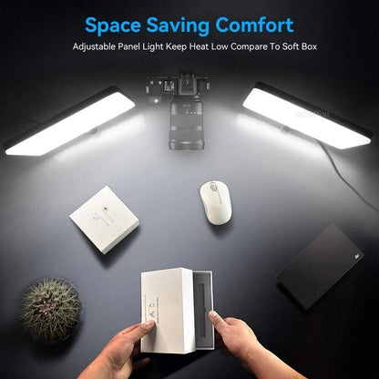 8/12 Inch LED Photography Video Light Panel Lighting Photo Studio Lamp Kit