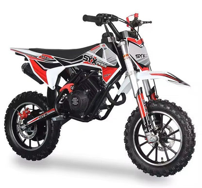 SYX MOTO 58cc Dirt Bike for Kids 4-Stroke Gas Powered Mini Pit Bike- BLUE