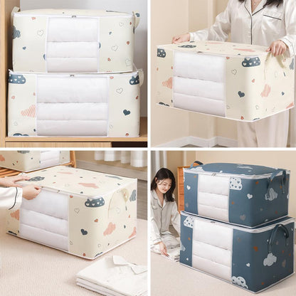 Clothes Storage Bag Large Capacity Organizer for Comforters Blanket Bedding🔥