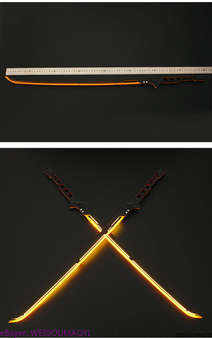 DIY Cyberpunk 2077 Thermal Katana Samurai Blade Functional LED 80cm Cool Prop
