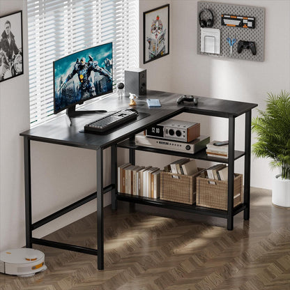 L Shaped Desk Computer Desk with Shelf Gaming Desk Corner Tabale39" Home Office