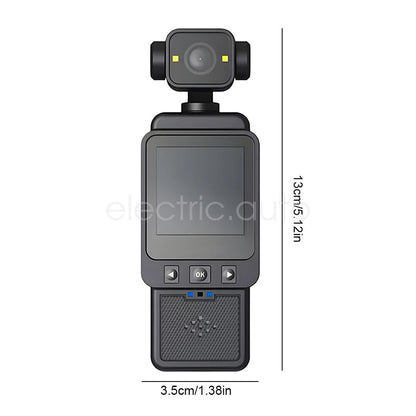 WiFi Camera with Screen 360° Rotatable Lens 1080P HD Photo Video Audio Recorder