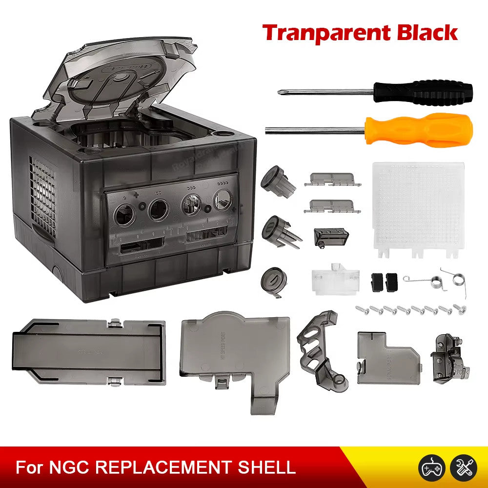 🔧 5-Color Transparent Replacement Shell for Nintendo GameCube Console 💎