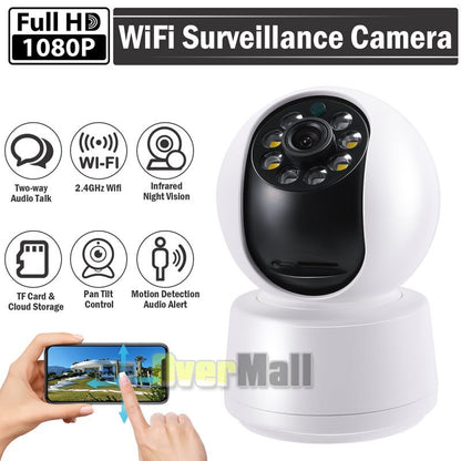 Camara De Seguridad Wifi HD Para Casa Interior Exterior Con Audio y Microfono
