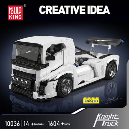 Mould King 10036 Knight Truck Static Vehicle Model Building Block Toy 1604 Piece