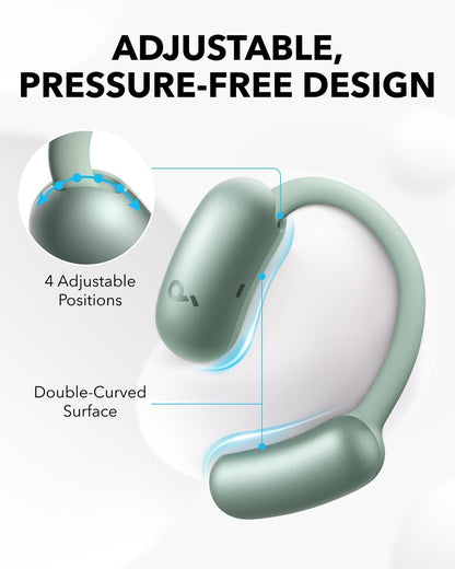 Soundcore AeroFit 2 Open-Ear Headphones Snug Fit Ear Hooks Bass Hi-Res 42H Play