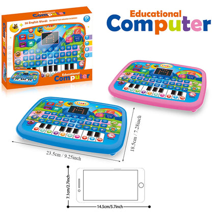 Kids’ Education Tablet Toy, Age 3+ Literacy Learn Doubles as Electronic Keyboard