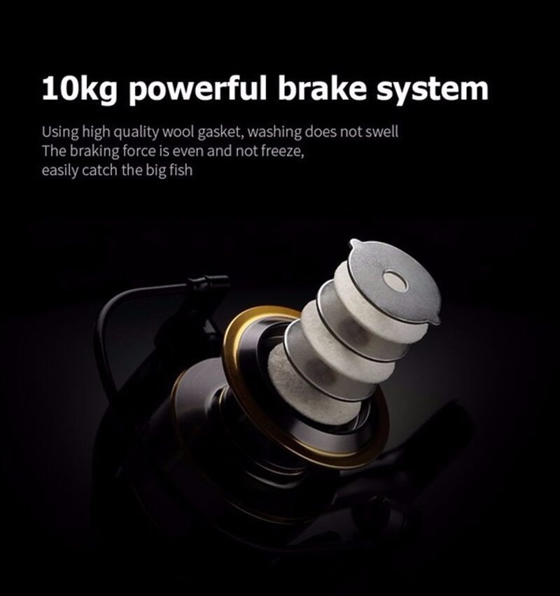 All-metal fishing reel Maximum towing 10kg spinning wheel long-range fishing New