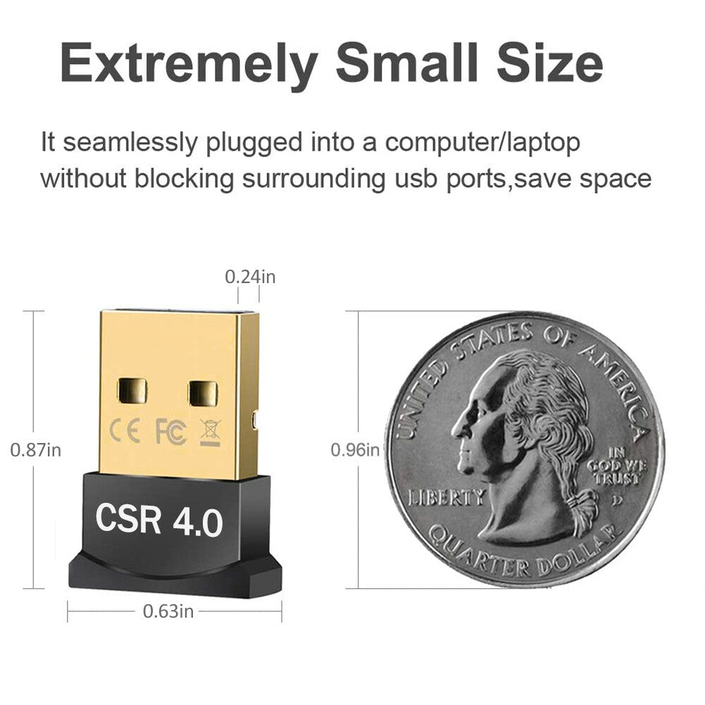 Bluetooth CSR 4.0 Nano USB Adapter Dongle For PC Laptop Mouse Keyboard Printers