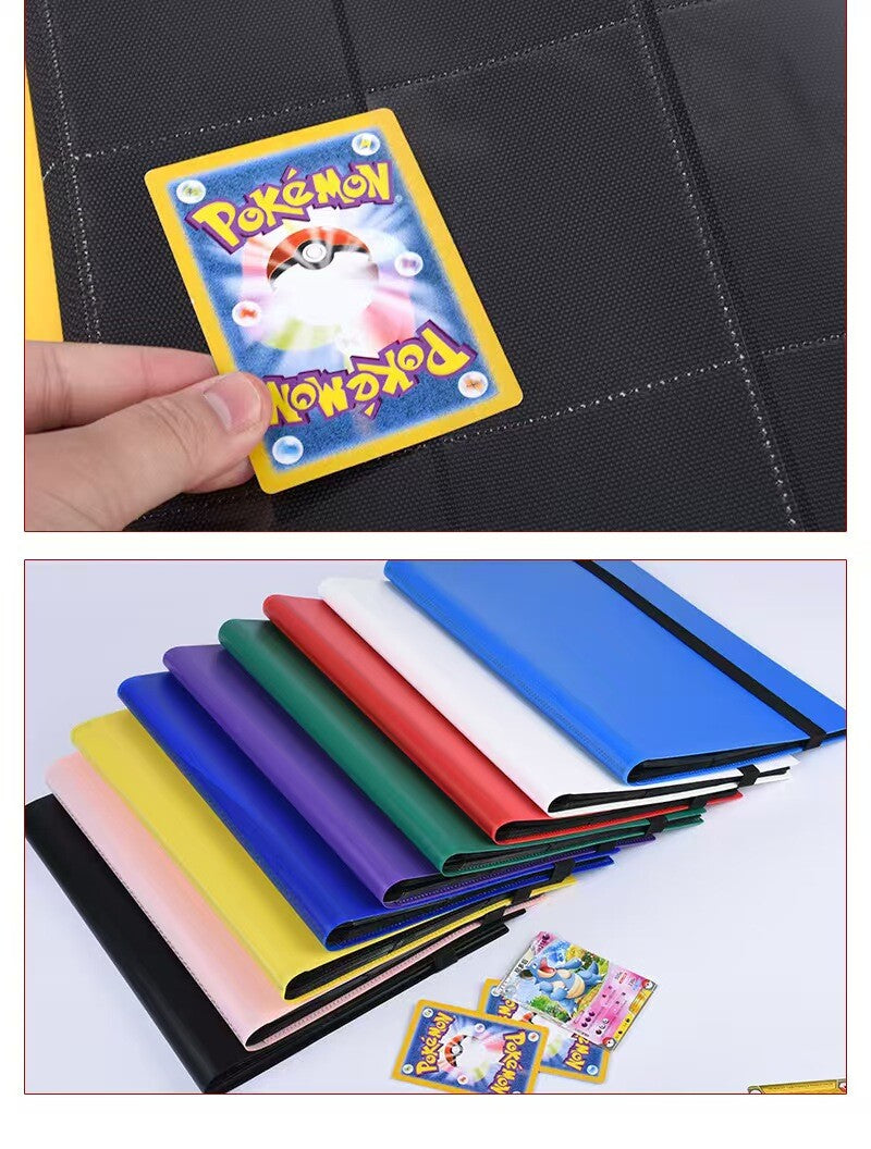 New Pok é mon game card book cartoon PU collection card storage book dark blue