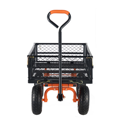 Garden Dump Cart Heavy-duty Metal Yard Carts and Wagons 400 lbs Loading