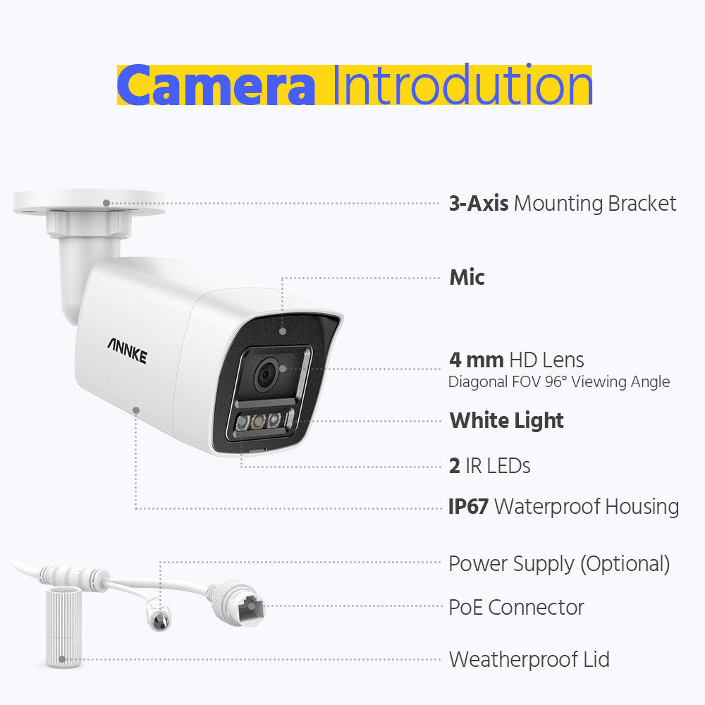 ANNKE 12MP 8CH 16CH NVR 4K Audio PoE Security Camera System Outdoor Full Color