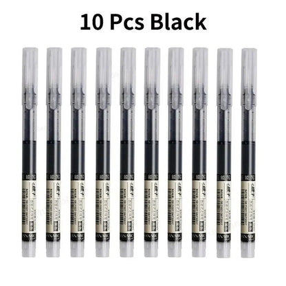 10Pcs Gel Pen Set with 0.5mm Precision Writing Tip - Smooth, Quick-Drying, Kawai