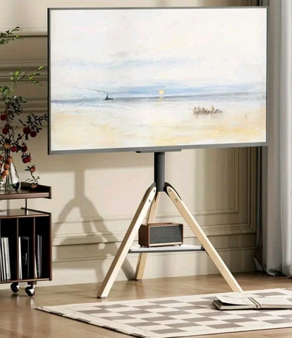 Tripod TV Stand for 40-75” LED LCD Flat Screen Height Adjustable Floor TV Stand