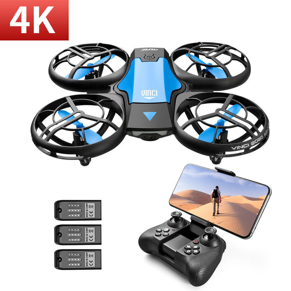 4DRC V8 Mini WIFI FPV Drone 4K HD Camera Quadcopter Gesture Sensing APP Control