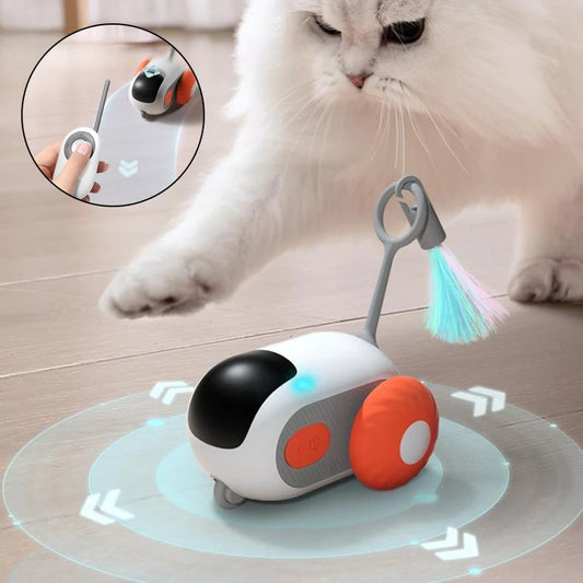 Remote Control Interactive Cat Car Toy USB Charging Chasing Automatic Self-movin
