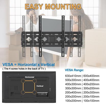 TV Wall Mount VESA Bracket Tilt for 32 42 43 46 47 50 52 55 60 65 70 75 inch New