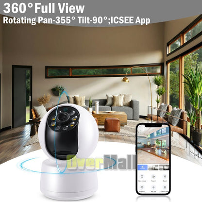 Camara De Seguridad Wifi HD Para Casa Interior Exterior Con Audio y Microfono