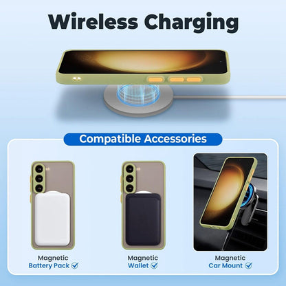 For Samsung Galaxy S25Ultra S24FE S23 Case Mag Safe Magnetic Frosted Phone Cover