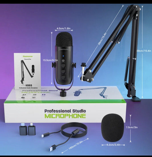 Haomuren Professional Studio Microphone  Kit - Black