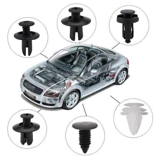 100x Car Body Push Retainer Pin Rivet Bumper Door Trim Panel Fastener Clips Kit