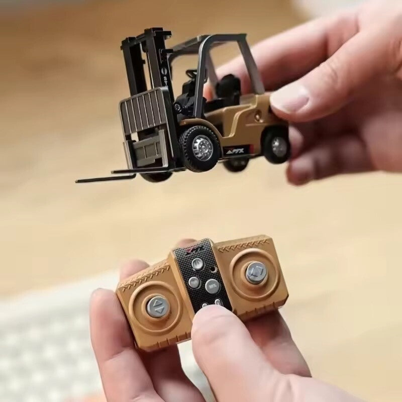 1/64 Remote-Controlled Alloy Tabletop Forklift Engineering RC Vehicle