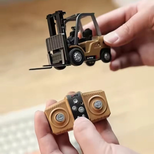 1/64 Remote-Controlled Alloy Tabletop Forklift Engineering RC Vehicle