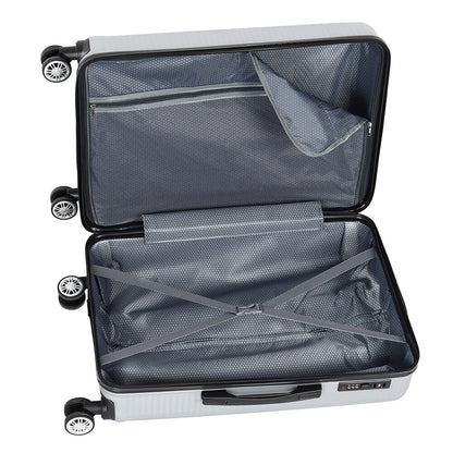 20&24&28" Luggage Travel Set Bag ABS Trolley Hard Shell Suitcase w/Lock 3Pcs