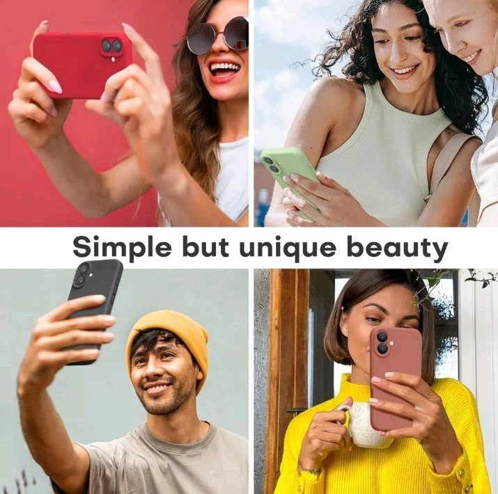 For iPhone 16 6.1inch Case Premium Soft Rubber Silicone Cover