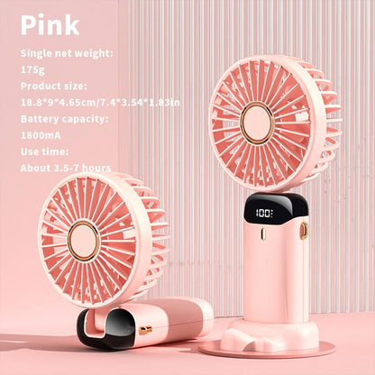 Portable Handheld Personal MINI face Fan 5Speeds Rechargeable Folding For Travel