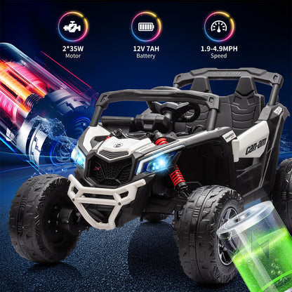 Can-Am Licensed 12V Ride on UTV Car for Kids Electric Fun Toys 4WD Off-Road Quad