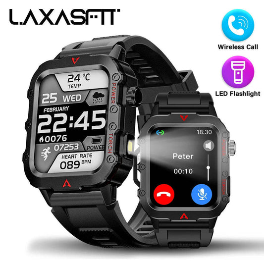 LAXASFIT Men's Smart Sports Watch – 1.71" HD Display, Bluetooth Calling, Blood O
