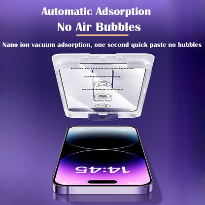 Glass Screen Protector for iPhone 16 15 14 Pro Max ,One-Click Installation-2024