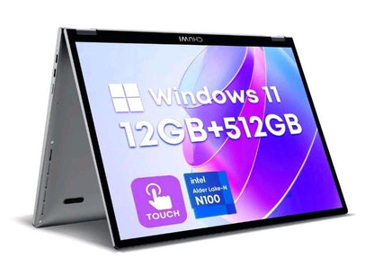 CHUWI  MiniBook X 10.51in Intel N150 12GB RAM 512GB SSD Win11 mini Laptop PC