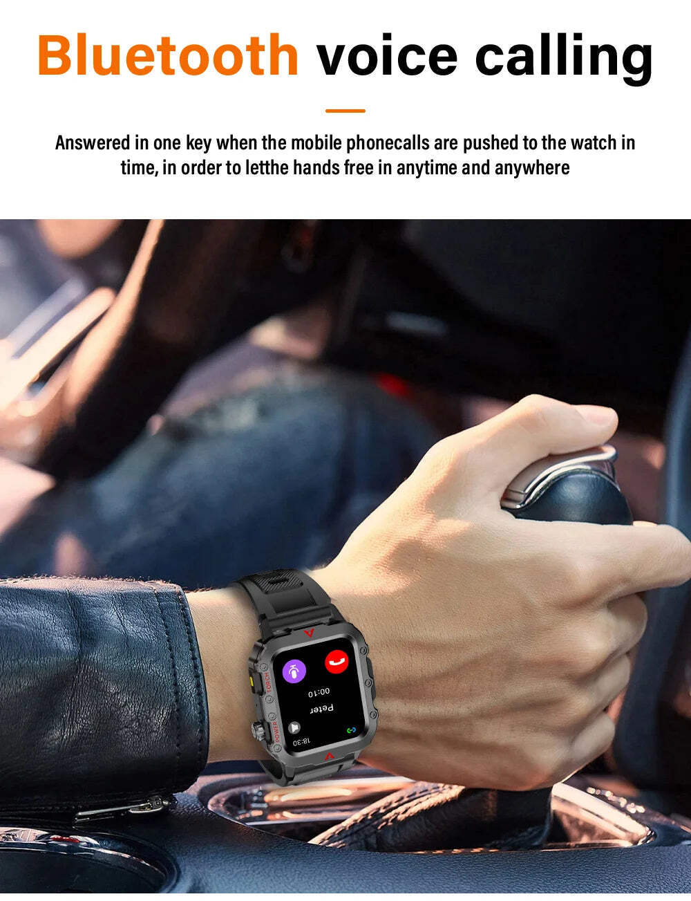 LAXASFIT Men's Smart Sports Watch – 1.71" HD Display, Bluetooth Calling, Blood O