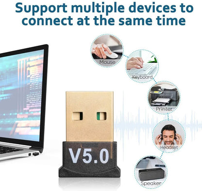 High Speed Bluetooth Adapter, Version 5.0 | PC Mobile Laptop
