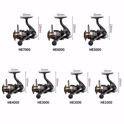 All-metal fishing reel Maximum towing 10kg spinning wheel long-range fishing New