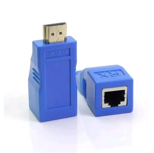 HDMI Extender to RJ45 Over Cat 5e/6 Network LAN Ethernet 4K Adapter 1080P