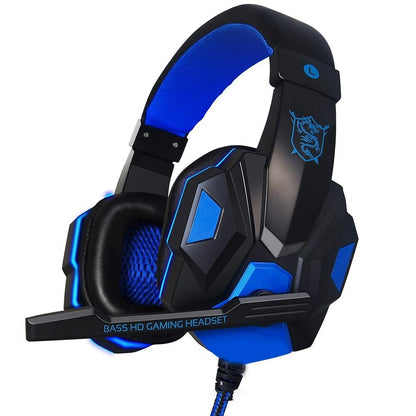 Wired Gaming Headsets Over-ear Headphones with Mic Stereo Earphones Deep Bass fo