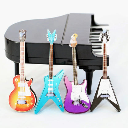 1/12 Diorama Electric Strat Style Guitar Musical Instrument Model Dollhouse Prop