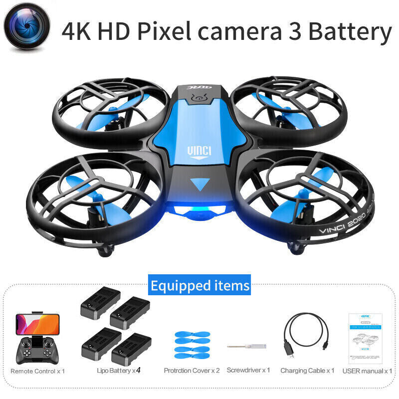 4DRC V8 Mini WIFI FPV Drone 4K HD Camera Quadcopter Gesture Sensing APP Control