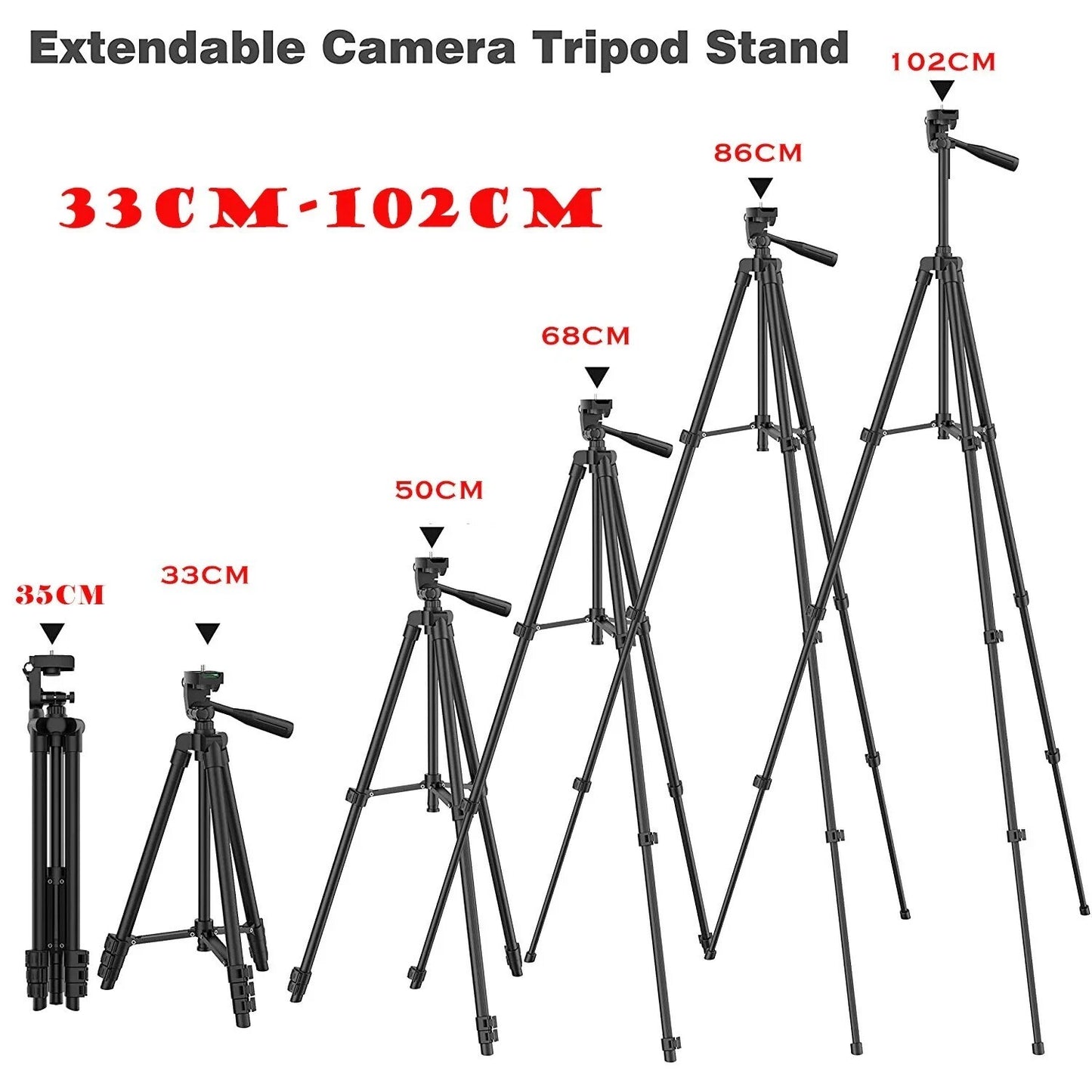 Adjustable Tripod Professional Camera Mount Stand Holder Bluetooth Remote Phone