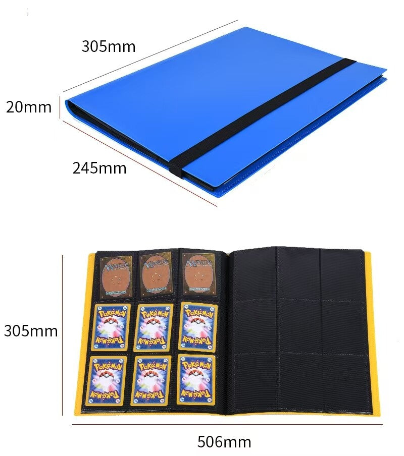 New Pok é mon game card book cartoon PU collection card storage book dark blue