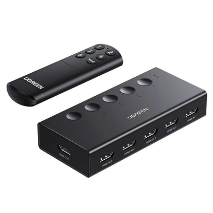 UGREEN HDMI Switch 5 in 1 Out 4K@60Hz Splitter with Remote 3D CEC HDR HDCP2.2 PS