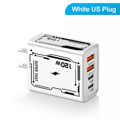 120W Fast Type C Wall Charger 4-in-1 Fast Cable For Samsung A16 A06 A15 A35 A55