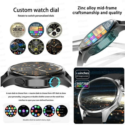 Fitness Tracker NFC Smartwatch Waterproof GPS Heart Rate Bluetooth Call Android