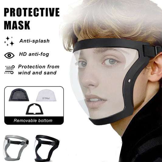 Anti-fog Shield Safety Full Face Super Protective Head Cover Transparent Mask