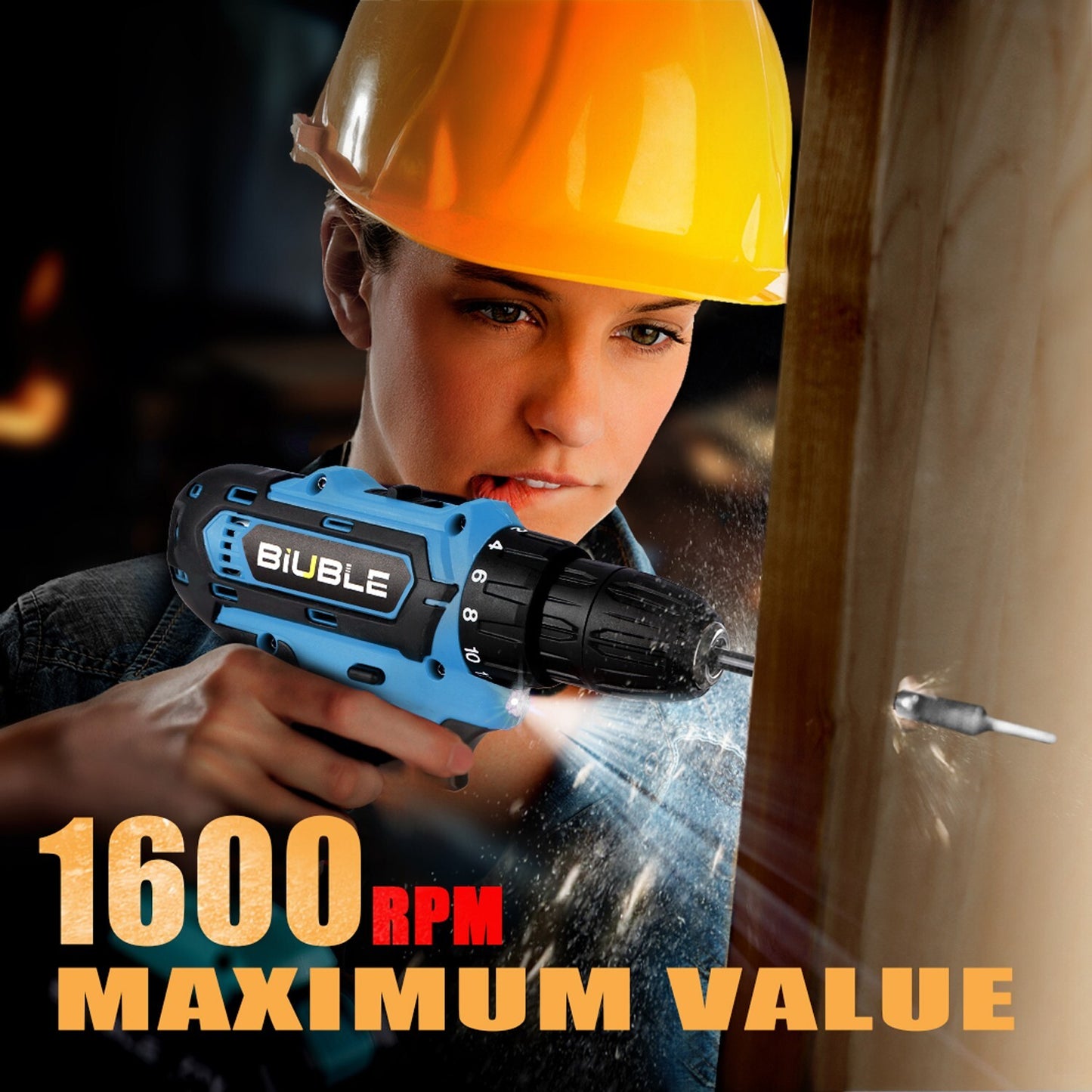 2 Battery 21V Cordless Drill Combi Driver High Power Electric Screwdriver Set UK