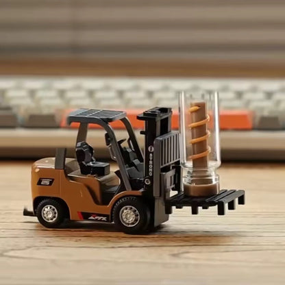 1/64 Remote-Controlled Alloy Tabletop Forklift Engineering RC Vehicle