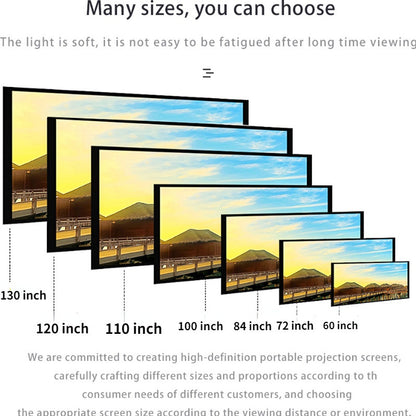 4:3 16:9 Anti Light 3D High Brightness Projector Screen Metal Screen with Hooks